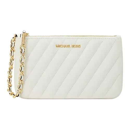 MICHAEL KORS Розовый Искусственная кожа Картхолдер Монетница Клатч Средний Женская Белая