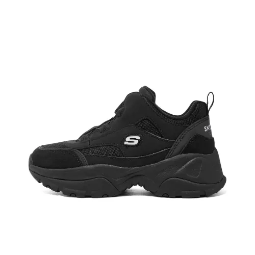 Skechers Sport Амортизация и Дышащий Низкий Топ Kids Lifestyle Shoes Черный Подростки