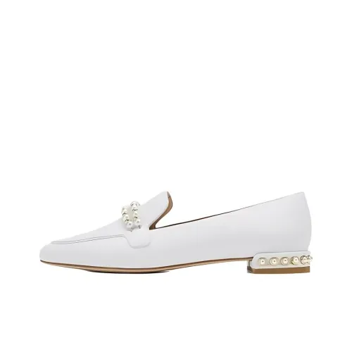 Stuart Weitzman SW Joelle Pearl Лоферы Женские Белые