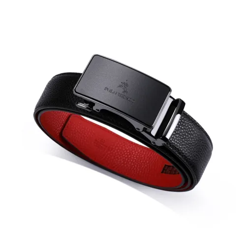 POLOMEISDO Ткань Коровья Кожа Автоматическая Застежка Кожаные Ремни Мужской Ширина 3,5CM Надпись A Подарочная Открытка