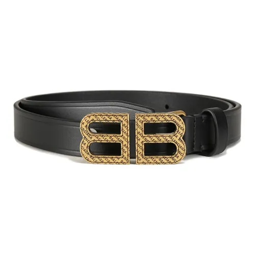 Balenciaga Ремни из коровьей кожи Женские Черные 2 см