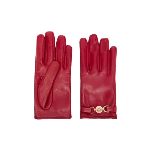 VERSACE Естественная кожа Перчатки Женские Красные