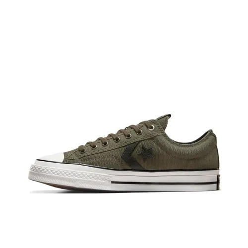 Converse Star Player 76 Low Top Canvas Shoes Unisex Dark Green Конверс Стар Плейер 76 Низкие Кеды Унисекс Темно-Зеленый