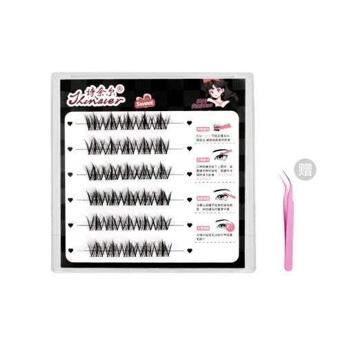 ZHENZHENSHINAIER 6 рядов клей бесплатно норковая шерсть накладные ресницы утолщающий стиль