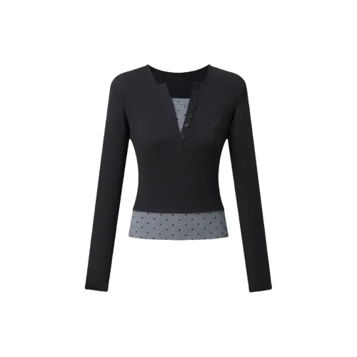 Pa33word Черные Женские T-рубашки