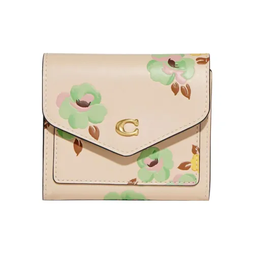 COACH Wyn Телячья кожа Кошелек Женские Сливочный