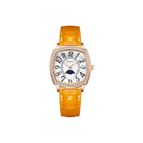 ROERDUM Candy Series Candy Сахарный кубик Кварцевый механизм Коровья кожа Ремень Часы Женские часы Белый циферблат