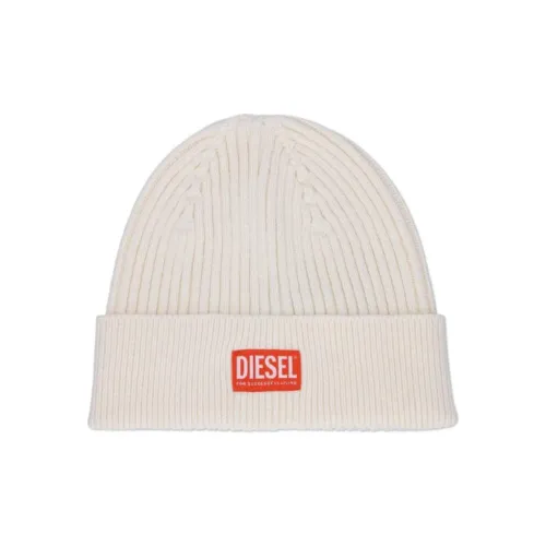 DIESEL Овечья шерсть Шапки-бини Мужской Крем