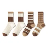 Носки Центральная часть Белая 2+Шесть Белых полос+Два Белых полосы