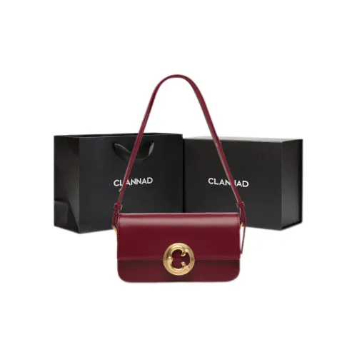 Clannad Коровья кожа Сумка через плечо Женская Красная