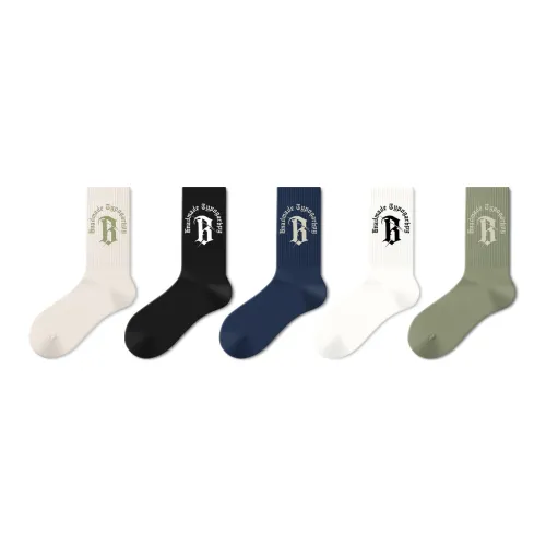 SEM R Носки Crew Мужские 5 пар смешанные цвета