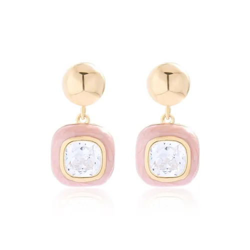 TUTAE Серьги из сплава с цирконием женские золотые