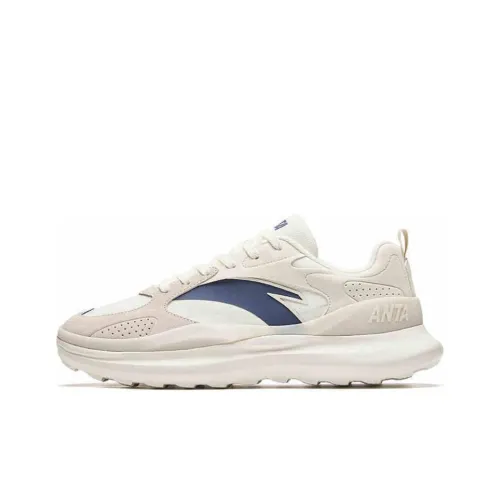 ANTA Противоскользящий Устойчивый к истиранию Низкий Топ Casual Мужской Бежевый Белый Синий