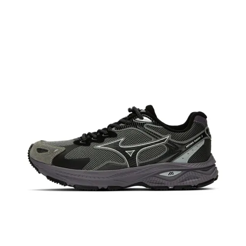 Mizuno Racer S Беговые кроссовки Низкий топ Луна Туман Серый/Черный/Акула Фиолетовый Унисекс