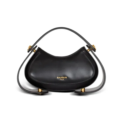 BALMAIN Телячья кожа Сумка Сумка через плечо Сумка через плечо Маленькая Женская Черная