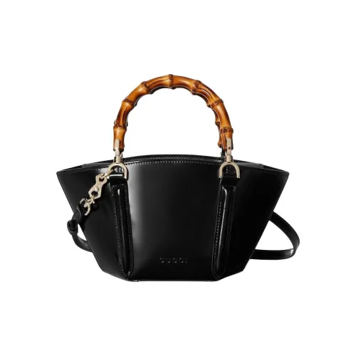 GUCCI Блестящий кожа Тоут сумка сумка для покупок сумка через плечо мини женская черная