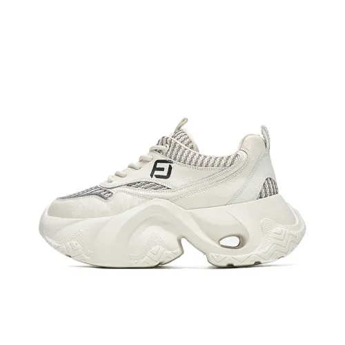 FION Eye Of Time Low Топ Толстоподошвенные кроссовки Женские Бежевый