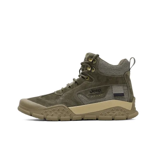 Jeep Износостойкие Высокие Кеды для Альпинизма Мужские Хаки