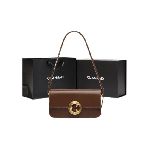 Clannad Сумка через плечо из коровьей кожи женская коричневая