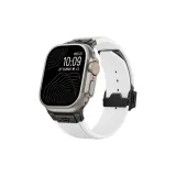 Белый ремешок для часов, черная металлическая пряжка