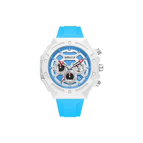 BAOGELA Кварцевый механизм силиконовый ремешок мужские часы синий циферблат