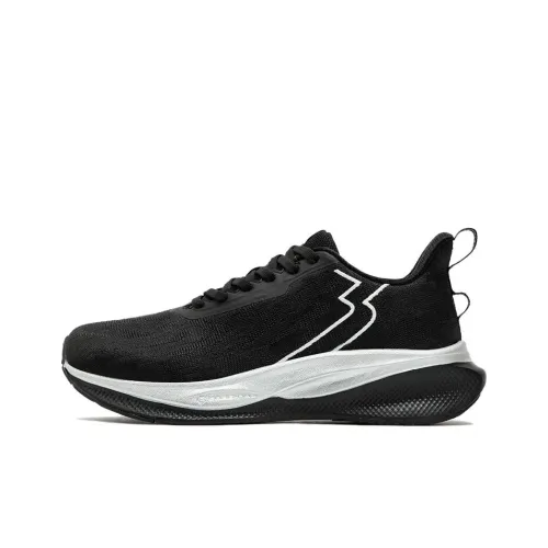 361° Magic Carpet Slip-resistant Abrasion-resistant Low Top Casual Running Shoes Women's Black White