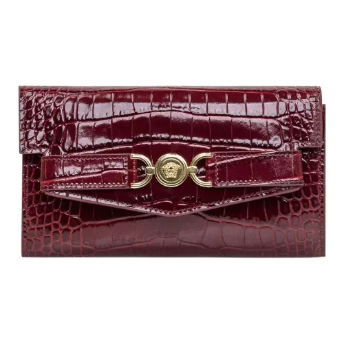 VERSACE Сумка через плечо из кожи сумка на плечо женская бордового цвета