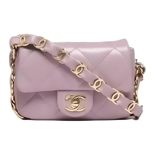 CHANEL Кожа Сумка через плечо Женская Светло-фиолетовая