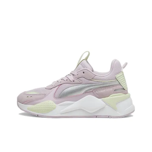 PUMA RS X Детская Повседневная Обувь Низкий Топ Розовый Серебряный Зеленый Унисекс