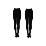 Носки с рисунком "Стопы"-Черные *2-80г-Подходят для 15~25 градусов