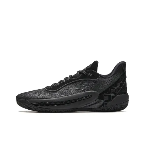 ANTA Tide 6 Pro Тройной Черный Амортизация Износостойкий Низкий Топ Карбоновая Плита Баскетбольные Кроссовки Мужские Черные