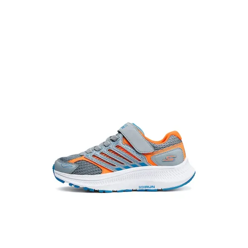 Skechers Износостойкий Дышащий и Анти-KICK Низкий Топ Kids Lifestyle Shoes Серый Оранжевый Детский