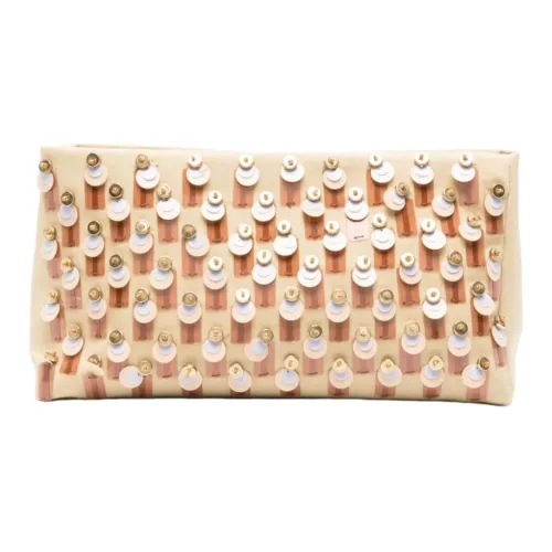 DRIES VAN NOTEN Cotton Clutch Women's Beige Multicolor