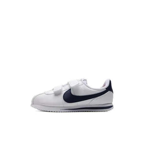 nike Cortez Basic SL Устойчивый к истиранию Низкий Топ Детские Лайфстайл Обувь Белый Синий Дети Возраст 3-7 лет