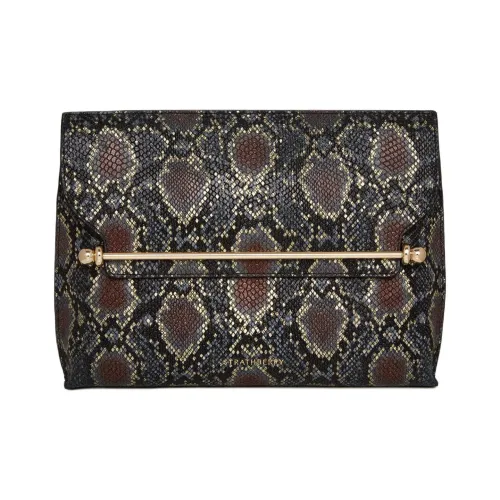 Strathberry Capra кожаная сумка через плечо женская черная золотая