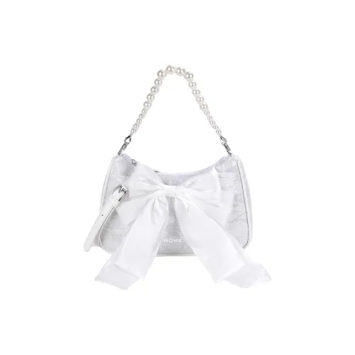 NOMK Холст Сумка через плечо Сумка на плечо Сумка через плечо Стандартная Женская Розовая Белая