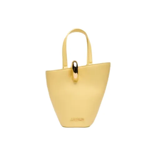 Jacquemus Коровья кожа Ведрообразная сумка Мини Женская Светло-желтая