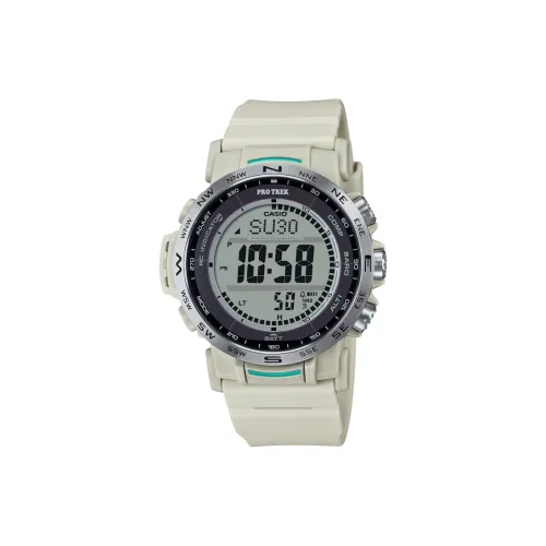 CASIO Подарочный Ограниченный Выпуск POIZON Ограниченный Выпуск Коробка Кварцевый Механизм Смольный Ремешок Часы Унисекс Белый Циферблат