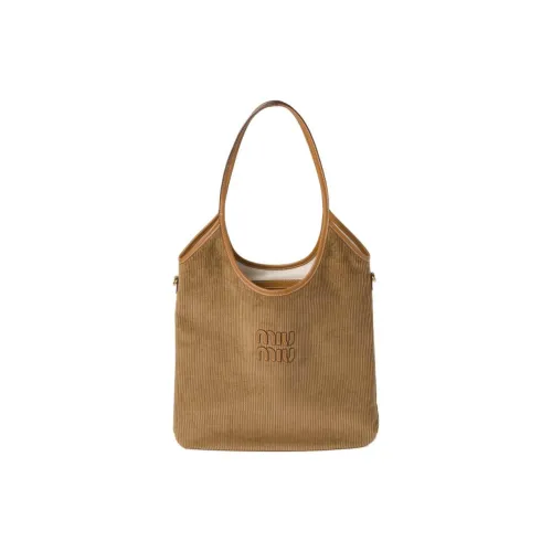 MIU MIU Вельветовая сумка-тоут сумка для покупок сумка через плечо женская сумка цвет корица коричневый