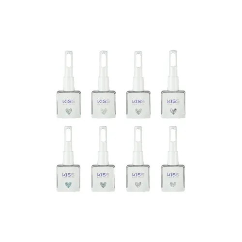 KISS NEW YORK Набор гель-лаков с блестками 8 цветов в подарочной коробке