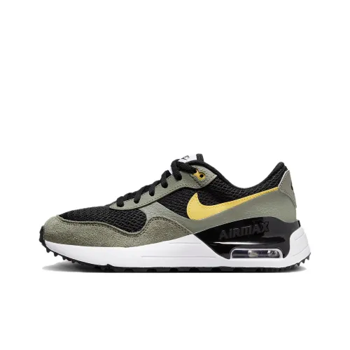 Nike Air Max SYSTM Low Топ KIDS Lifestyle Shoes Черный Зеленый Подростки