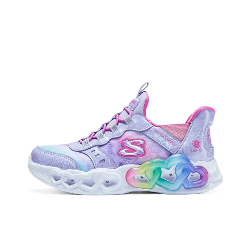 SKECHERS GIRLS Hands Бесплатно Slip ins MID Топ KIDS Lifestyle Shoes Серебристо-фиолетовый