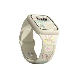 Цветочный узор, бабочка [Один ремешок для часов, полоска]