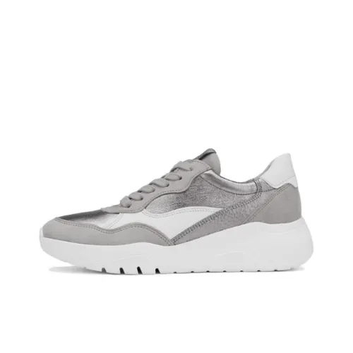 Gabor Аbrasion Resistant визуально увеличивает рост Низкий Топ Повседневная обувь Женская Серый Белый Серебряный