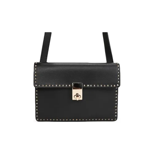 Valentino Garavani Rockstud Сумка через плечо из коровьей кожи женская черная