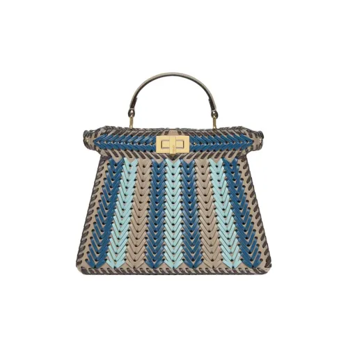 FENDI Peekaboo ISeeU Сумка через плечо из коровьей кожи маленькая сумка женская многоцветная