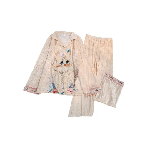 Ta Yan Пижамный комплект Зимний Женский Абрикос
