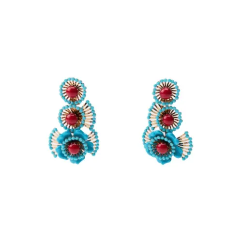 ZARA Стальной Акриловые серьги Женские Синие Зеленые