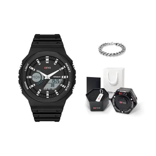 OFNS Электронные + Кварцевые Мужские Часы 42 мм Черные