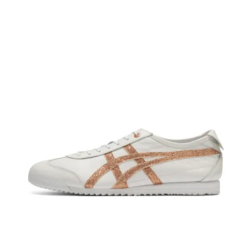 Onitsuka Tiger MEXICO 66 Low Топ Повседневные Беговые Кроссовки Унисекс Белый Золото